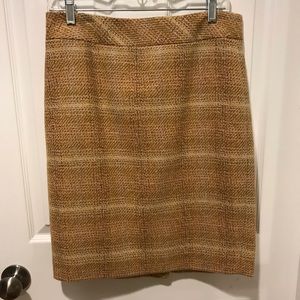 j crew marigold tweed pencil skirt